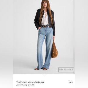 Currently on Madewell site for $145. Perfect Vintage Wide Leg Jeans. Size 27